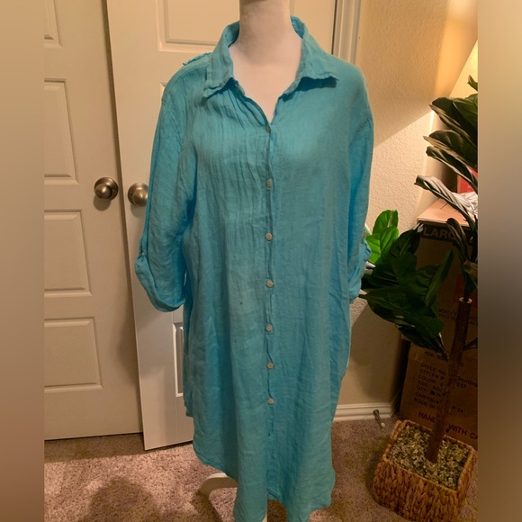 OS 100% Italian Linen Tunic - Picture 1 of 7